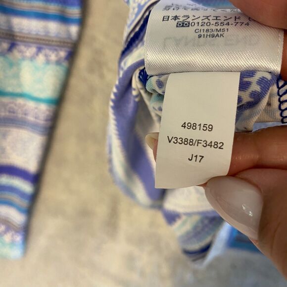 Lands' End Women's Long Sleeve Size‎ L (14/16) Crew Neck Swim Tee Rash Guard - Picture 8 of 8